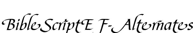 BibleScriptEF-Alternates font preview