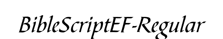 BibleScriptEF-Regular font preview