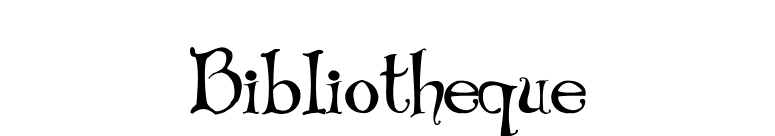 Bibliotheque font preview