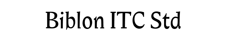 Biblon ITC Std font preview