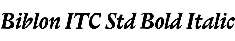 Biblon ITC Std Bold Italic font preview