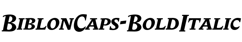 BiblonCaps-BoldItalic font preview