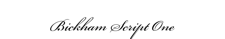 Bickham Script One font preview