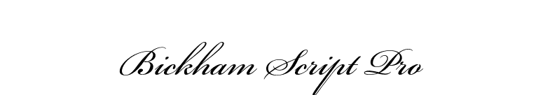 Bickham Script Pro font preview