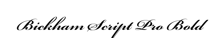 Bickham Script Pro Bold font preview