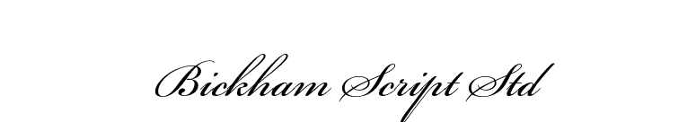 Bickham Script Std font preview