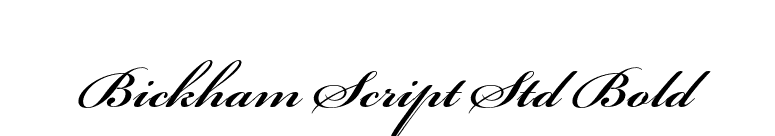 Bickham Script Std Bold font preview