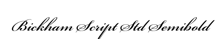 Bickham Script Std Semibold font preview