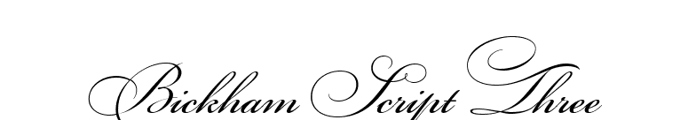 Bickham Script Three font preview