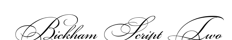 Bickham Script Two font preview