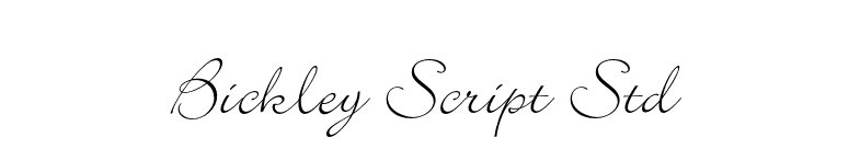 Bickley Script Std font preview