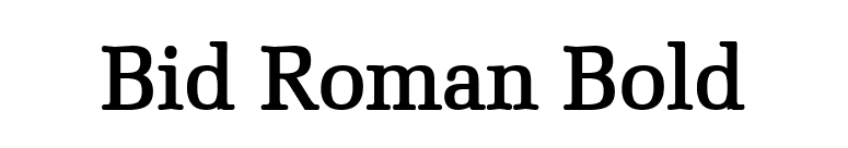 Bid Roman Bold font preview