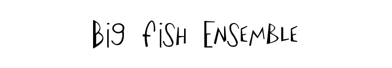 Big Fish Ensemble font preview