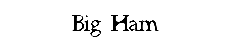 Big Ham font preview
