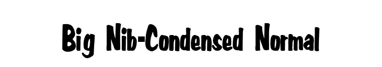 Big Nib-Condensed Normal font preview