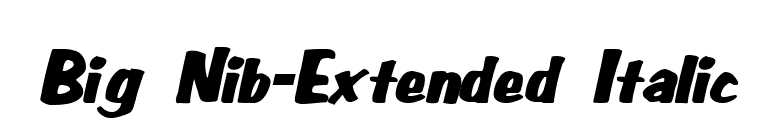 Big Nib-Extended Italic font preview