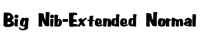 Big Nib-Extended Normal font preview