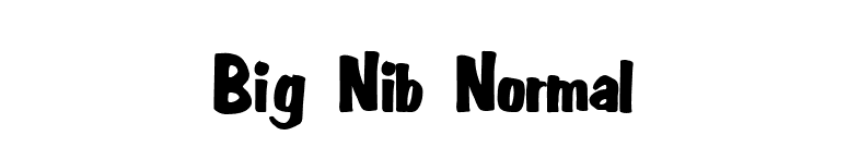 Big Nib Normal font preview