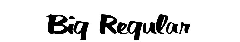 Big Regular font preview