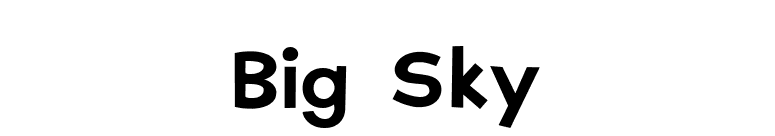 Big Sky font preview