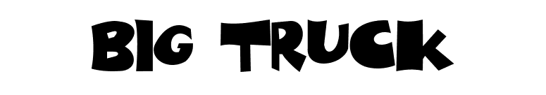Big Truck font preview