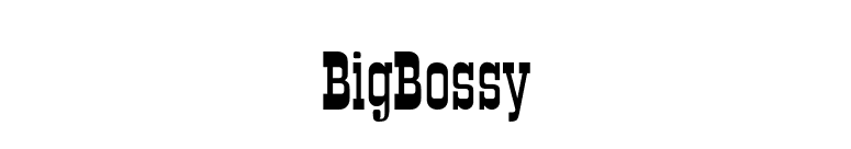 BigBossy font preview