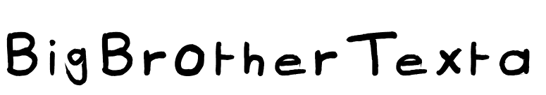 BigBrotherTexta font preview