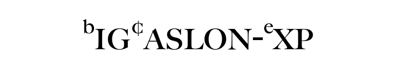 BigCaslon-Exp font preview