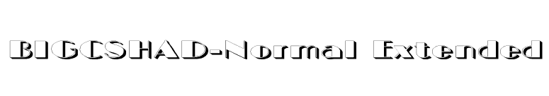 BIGCSHAD-Normal Extended font preview