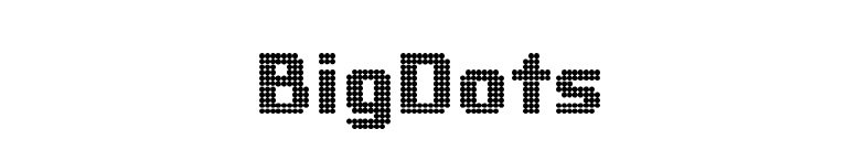 BigDots font preview