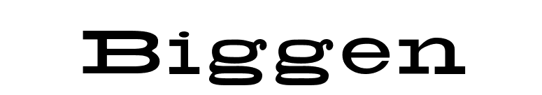 Biggen font preview