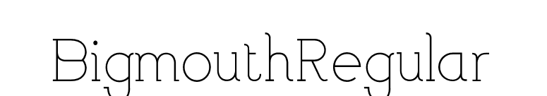 BigmouthRegular font preview