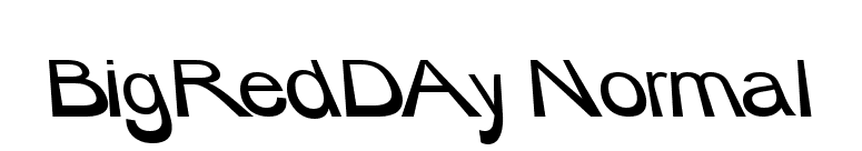 BigRedDAy Normal font preview
