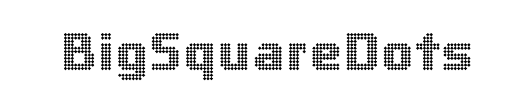 BigSquareDots font preview