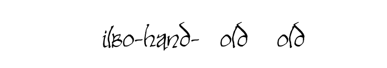 Bilbo-hand-Bold Bold font preview