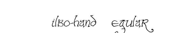 Bilbo-hand Regular font preview