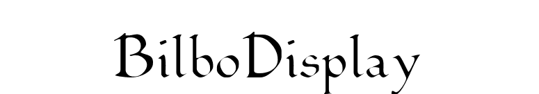 BilboDisplay font preview