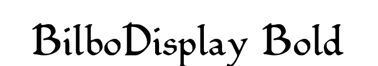 BilboDisplay Bold font preview