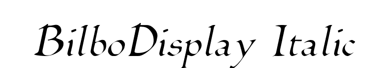 BilboDisplay Italic font preview