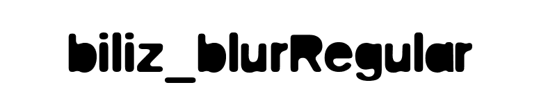 biliz_blurRegular font preview