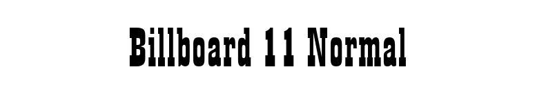 Billboard 11 Normal font preview