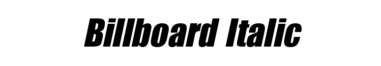 Billboard Italic font preview