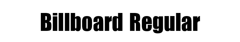 Billboard Regular font preview