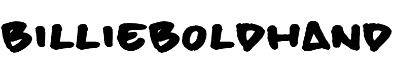 billieBoldHand font preview