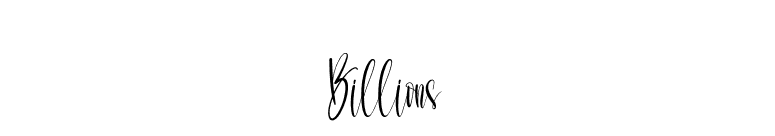 Billions font preview