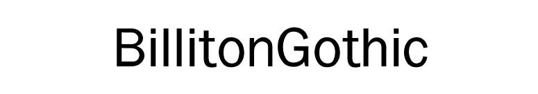 BillitonGothic font preview