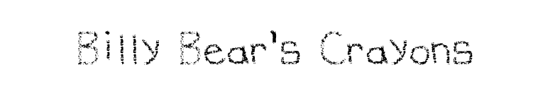 Billy Bear's Crayons font preview