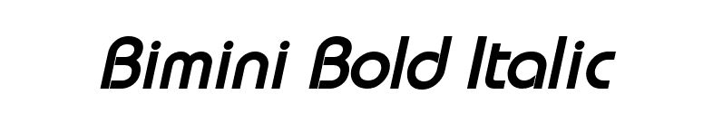 Bimini Bold Italic font preview