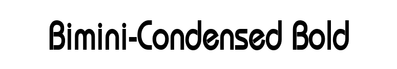 Bimini-Condensed Bold font preview