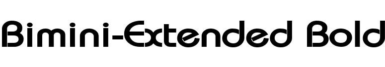 Bimini-Extended Bold font preview
